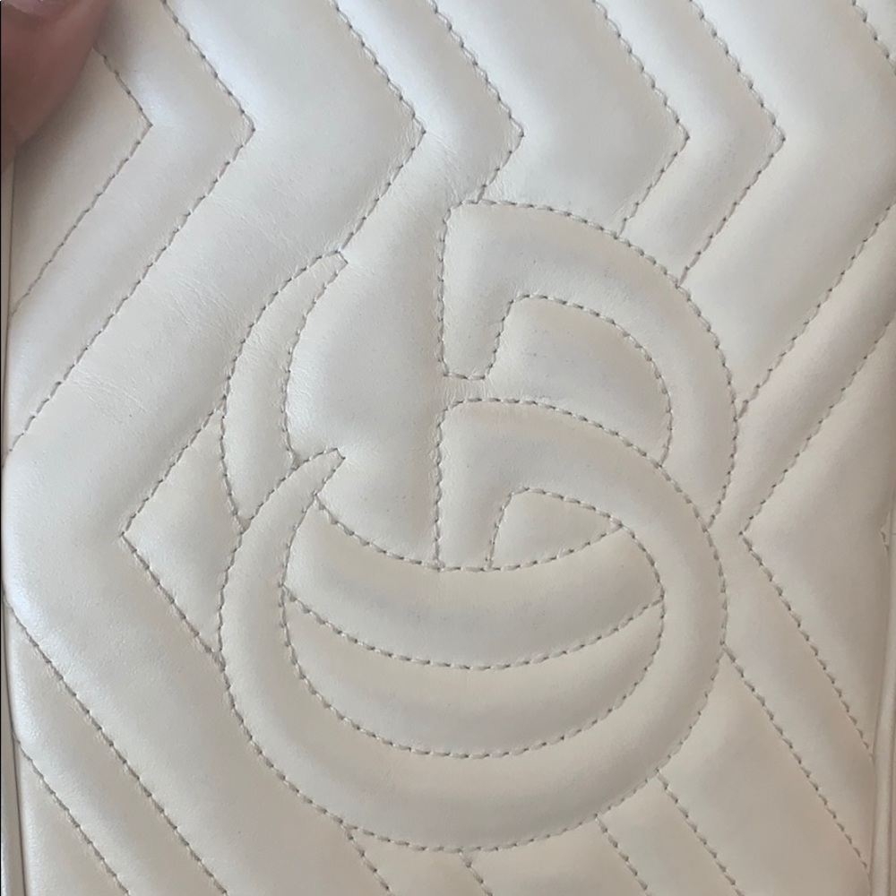Large gg marmot Gucci bag cream
